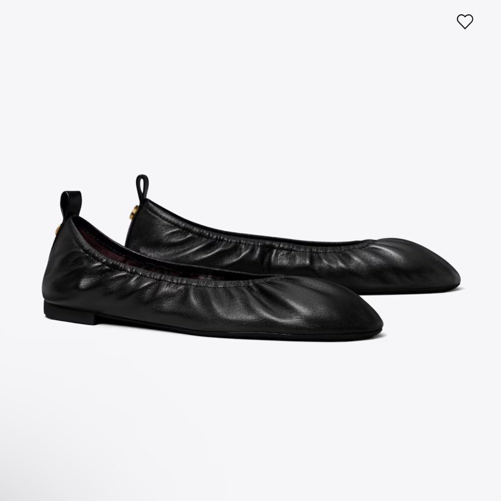 Tory Burch Black Leather Flats